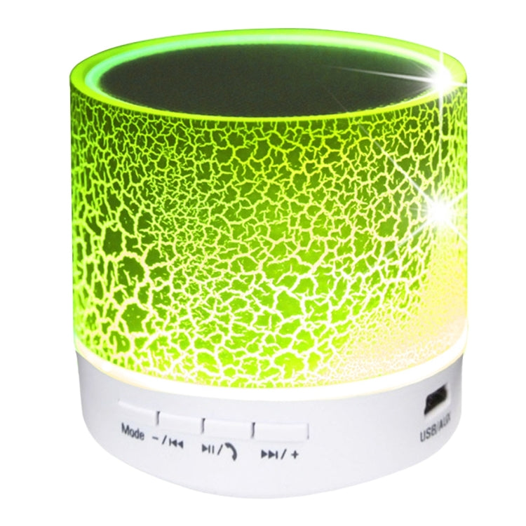 A9 Mini Portable Glare Crack Bluetooth Stereo Speaker with LED Light, Built-in MIC, Support Hands-free Calls & TF Card(Green) - Mini Speaker by PMC TechLife | Online Shopping South Africa | PMC TechLife