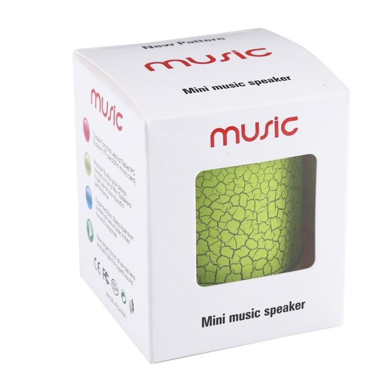 A9 Mini Portable Glare Crack Bluetooth Stereo Speaker with LED Light, Built-in MIC, Support Hands-free Calls & TF Card(Green) - Mini Speaker by PMC Jewellery | Online Shopping South Africa | PMC Jewellery