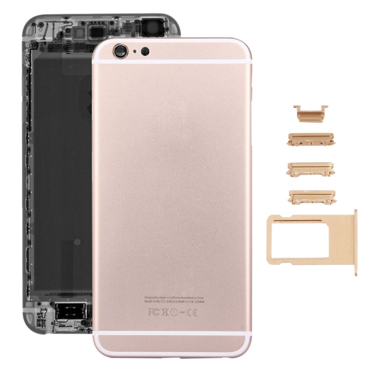 5 in 1 for iPhone 6s Plus (Back Cover + Card Tray + Volume Control Key + Power Button + Mute Switch Vibrator Key) Full Assembly Housing Cover(Gold) - iPhone 6S/6S Plus Parts by PMC TechLife | Online Shopping South Africa | PMC TechLife