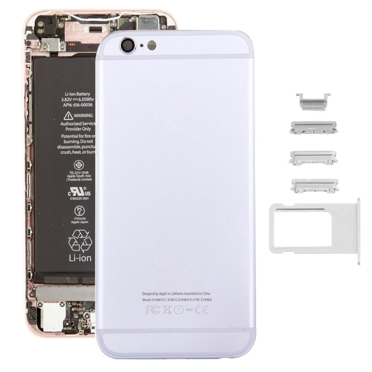 5 in 1 for iPhone 6s (Back Cover + Card Tray + Volume Control Key + Power Button + Mute Switch Vibrator Key) Full Assembly Housing Cover(Silver) - iPhone 6S/6S Plus Parts by PMC TechLife | Online Shopping South Africa | PMC TechLife