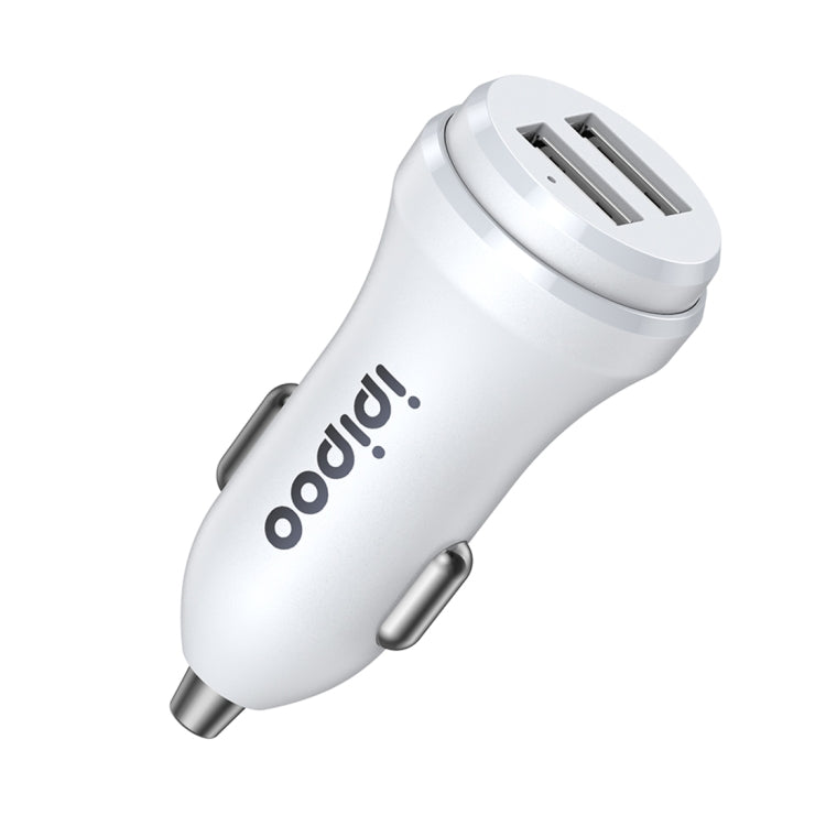 ipipoo XP-1 Dual USB Car Fast Charging Charger with Android Line (White) - free shipping - PMC TechLife - Order now!