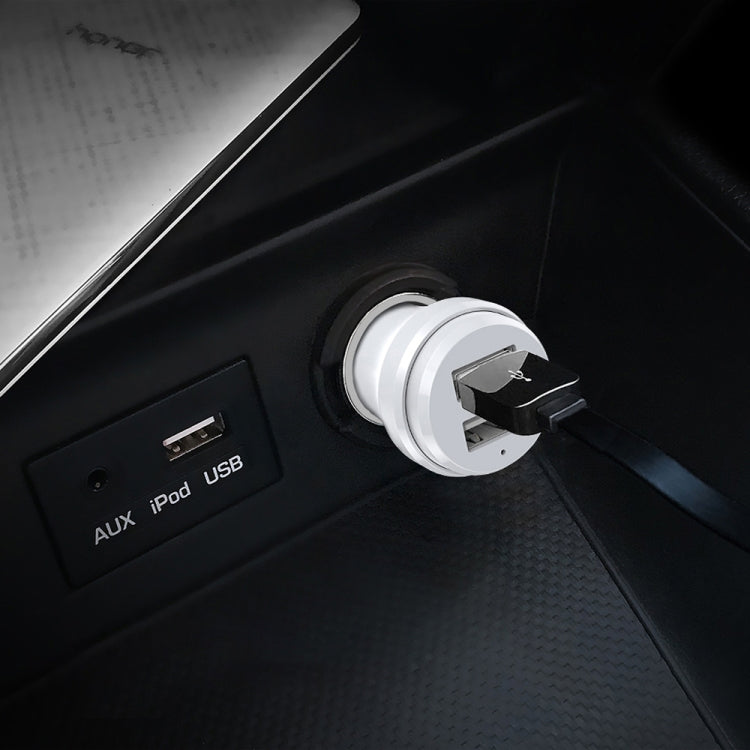 ipipoo XP-1 Dual USB Car Fast Charging Charger with Android Line (White) - free shipping - PMC TechLife - Order now!
