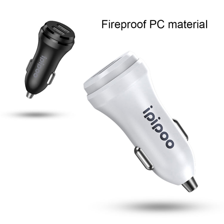ipipoo XP-1 Dual USB Car Fast Charging Charger with Android Line (White) - free shipping - PMC TechLife - Order now!