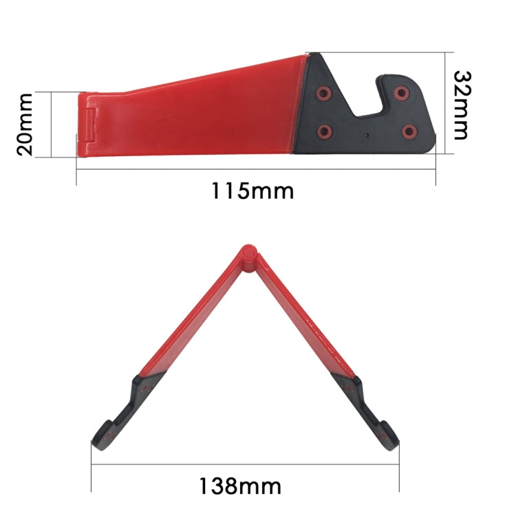 V Shape Universal Mobile Phone Tablet Bracket Holder (Red) - Desktop Holder by PMC Jewellery | Online Shopping South Africa | PMC Jewellery