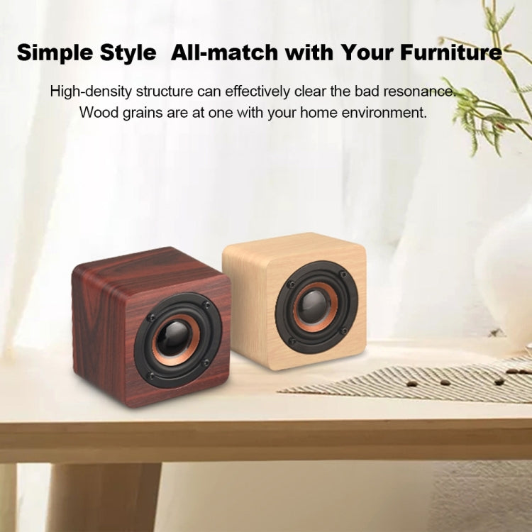 Q1 Wooden Mini Portable Mega Bass Wireless Bluetooth Speaker(Black) - Mini Speaker by PMC TechLife | Online Shopping South Africa | PMC TechLife