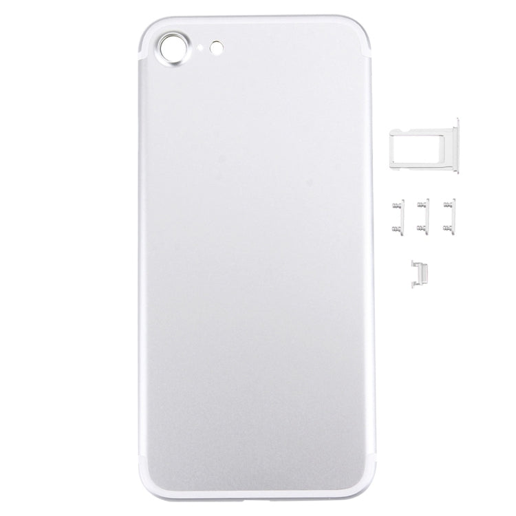 5 in 1 for iPhone 7 (Back Cover + Card Tray + Volume Control Key + Power Button + Mute Switch Vibrator Key) Full Assembly Housing Cover(Silver) - Back Cover by PMC TechLife | Online Shopping South Africa | PMC TechLife