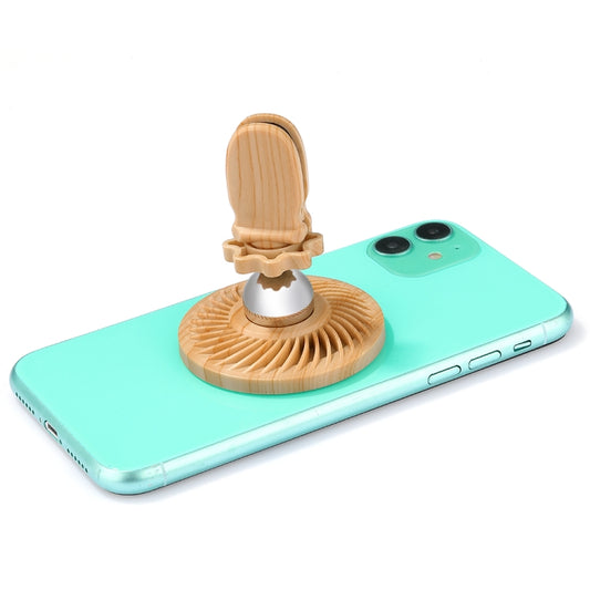R-JUST HZ10 Small Whirlwind Magnetic Car Phone Holder (Wood) - Car Holders by R-JUST | Online Shopping South Africa | PMC Jewellery