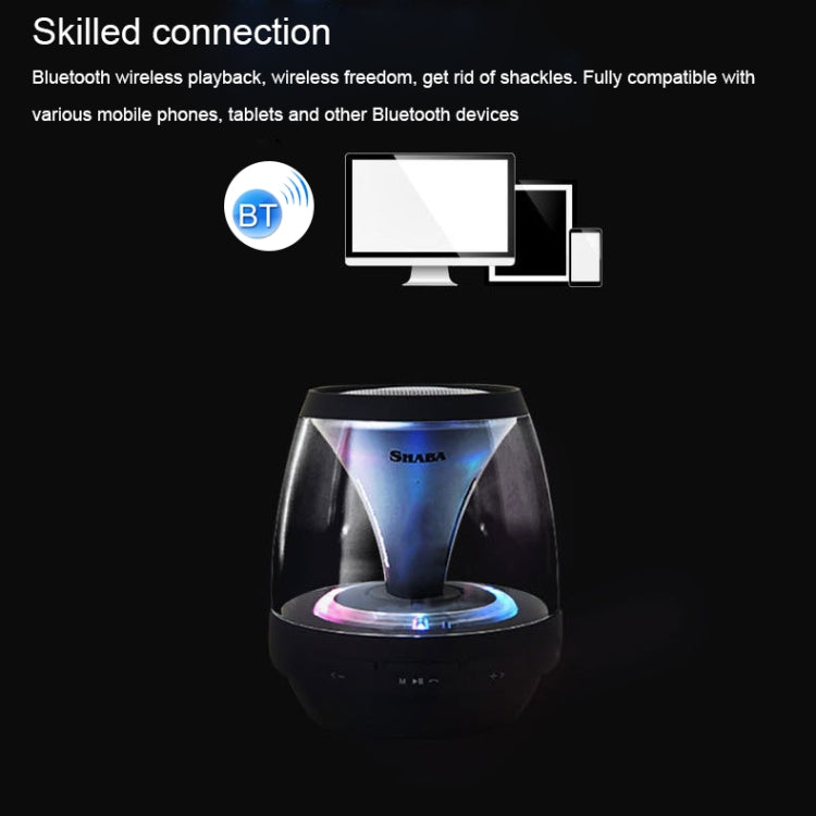 SHABA VS-18 Bluetooth 4.2 Multi-function Portable Small Magic Lamp Colorful Wireless Bluetooth Speaker (Black) - free shipping - PMC TechLife - Order now!