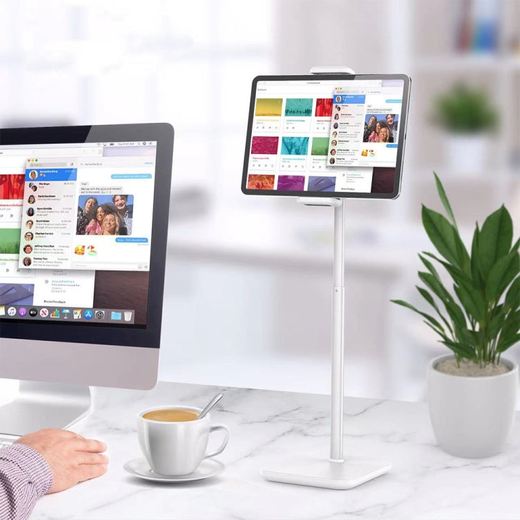 Desktop Liftable Anti-Skid Mobile Phone and Tablet Holder (White) - Desktop Holder by PMC TechLife | Online Shopping South Africa | PMC TechLife