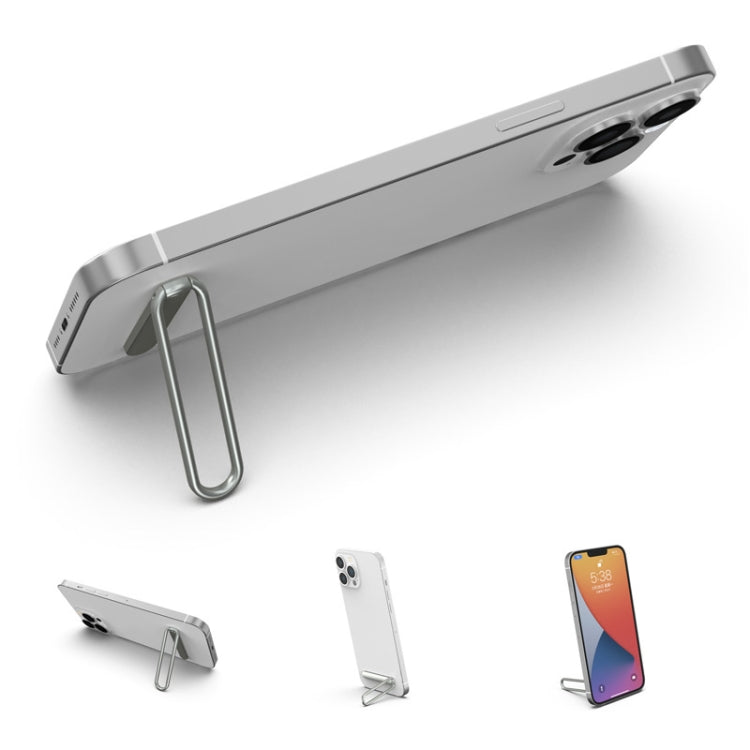 Integrated Mobile Phone Folding Holder (Silver) - Hand-Sticking Bracket by PMC TechLife | Online Shopping South Africa | PMC TechLife