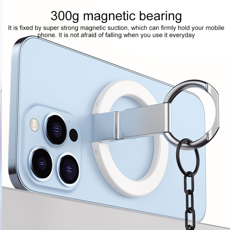 MagSafe Magnetic Adhesive Free Double Joint Ring Holder For iPhone 13 Series / iPhone 12 Series(White) - Ring Holder by PMC TechLife | Online Shopping South Africa | PMC TechLife