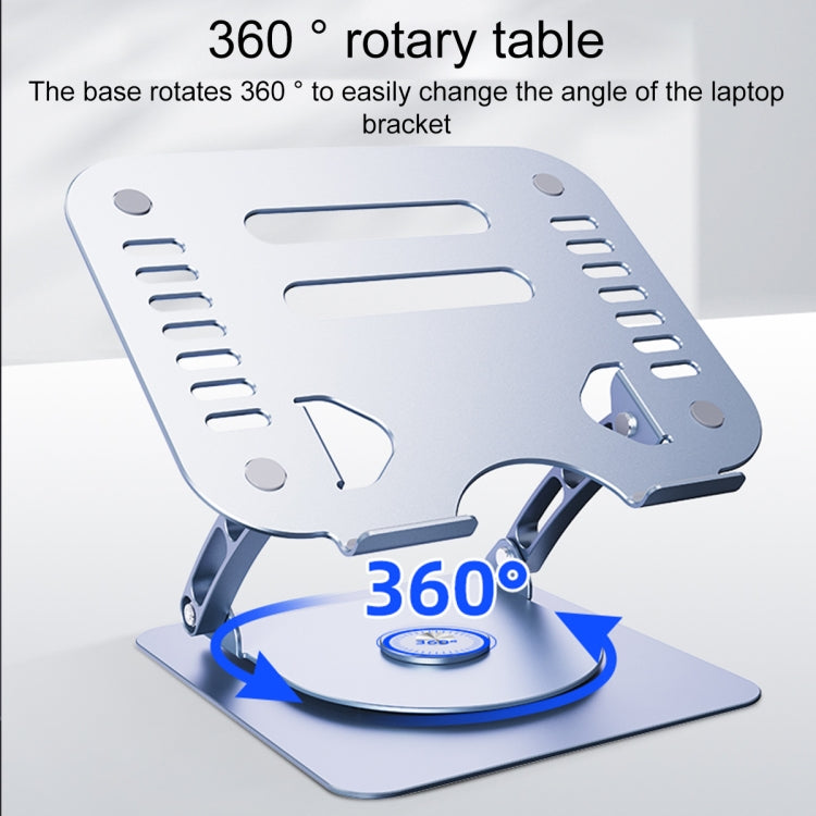R- JUST HZ08-1 Rotating Two Holes Lifting Laptop Stand (Grey) - free shipping - PMC TechLife - Order now!