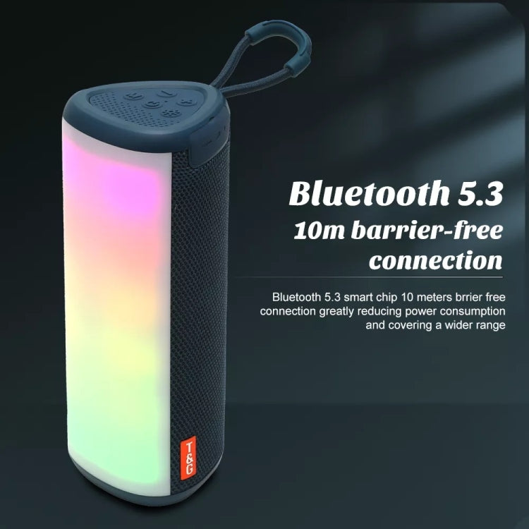 T&G TG357 Portable Wireless Bluetooth Speaker Outdoor Subwoofer with RGB Colorful Light & TWS(Blue) - Desktop Speaker by T&G | Online Shopping South Africa | PMC TechLife | Buy Now Pay Later Mobicred