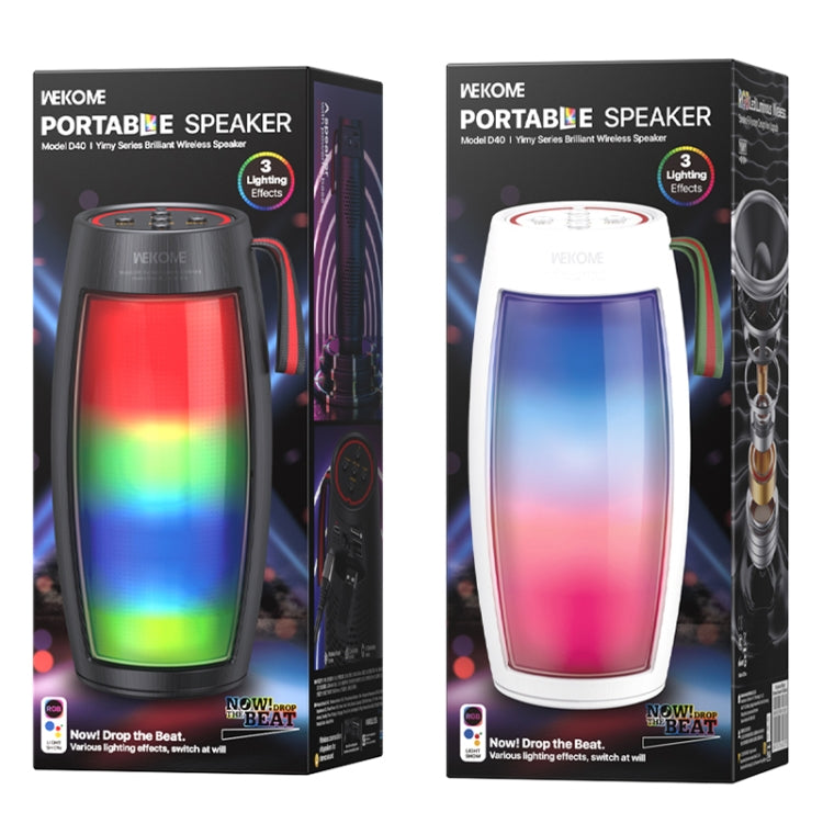 WEKOME D40 5W Sound Pulse Colorful Bluetooth Speaker (White) - free shipping - PMC TechLife - Order now!