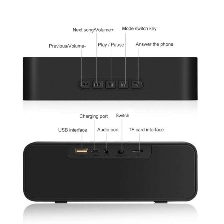 SC211 Pro Outdoor Multi-function Card Wireless Bluetooth Speaker Upgraded Version(Black) - Desktop Speaker by PMC Jewellery | Online Shopping South Africa | PMC Jewellery