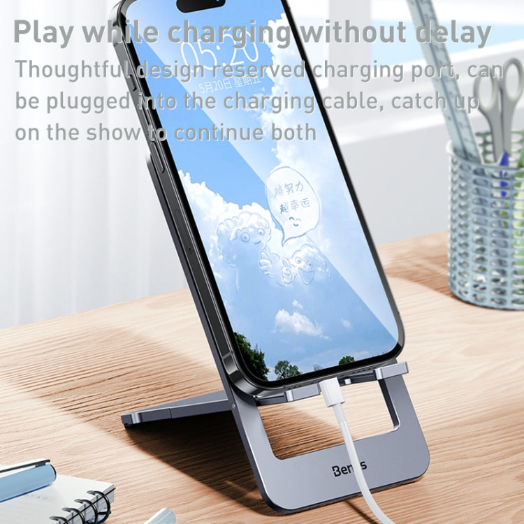 Benks L50 Foldable Card Type Aluminum Alloy Phone Holder (Grey) - Desktop Holder by Benks | Online Shopping South Africa | PMC Jewellery
