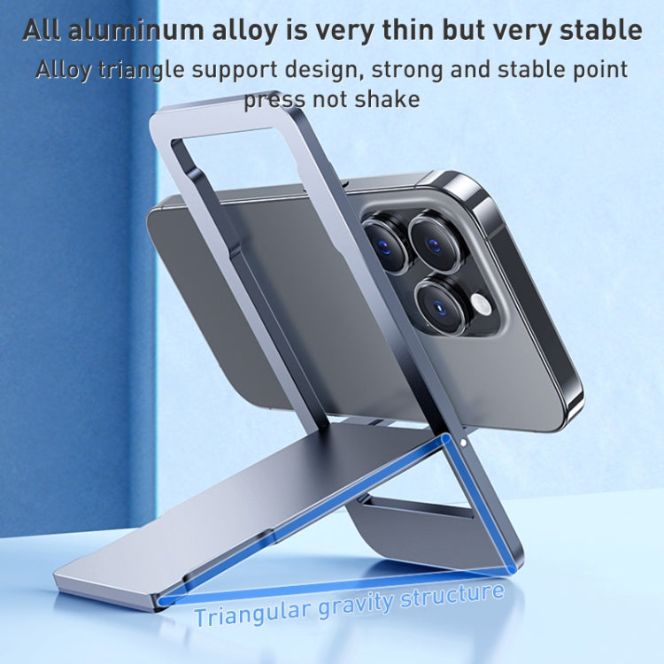 Benks L50 Foldable Card Type Aluminum Alloy Phone Holder (Grey) - Desktop Holder by Benks | Online Shopping South Africa | PMC Jewellery