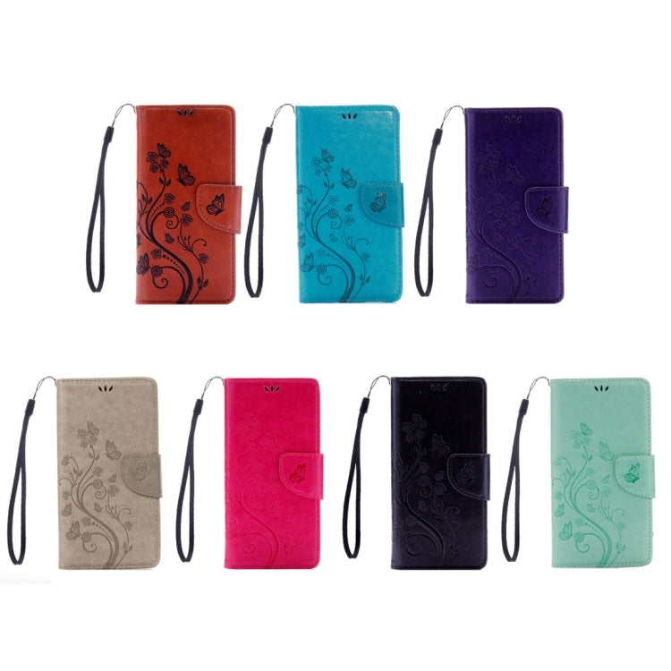 For  iPhone 8 & 7  Pressed Flowers Horizontal Flip Leather Case with Holder & Card Slots & Wallet(Blue) - free shipping - PMC TechLife - Order now!