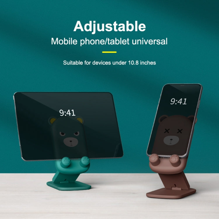 DK-XX-111 Cartoon Animal Retractable Phone Lazy Bracket Foldable Desktop Holder(Brown) - Desktop Holder by PMC TechLife | Online Shopping South Africa | PMC TechLife