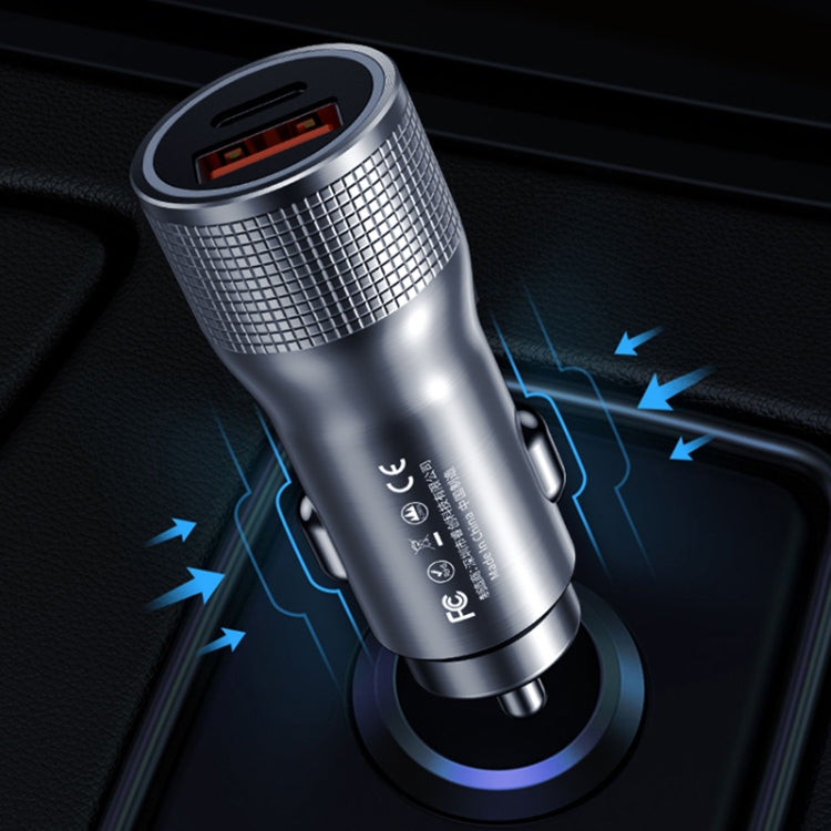 WK WP-C30 20W 3A QC3.0 USB + PD UB-C / Type-C Interface Flash Series Car Fast Charger(Blue) - Car Charger by WK | Online Shopping South Africa | PMC TechLife | Buy Now Pay Later Mobicred