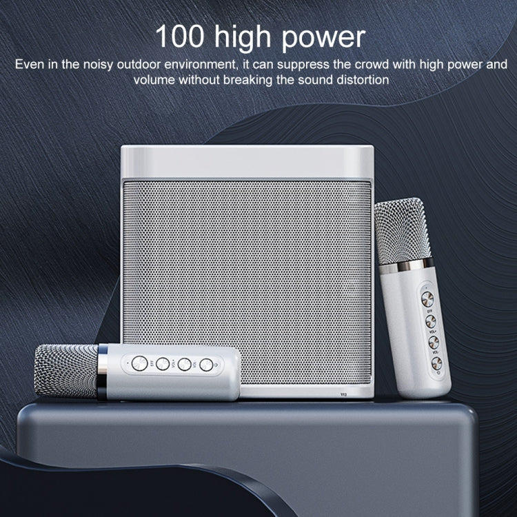 YS-203 Bluetooth Karaoke Speaker Wireless Microphone(Silver) - Microphone by PMC TechLife | Online Shopping South Africa | PMC TechLife