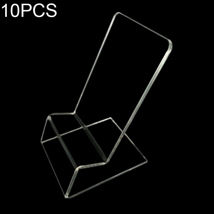 10 PCS Acrylic Mobile Phone Display Stand Holder(Transparent) - Desktop Holder by PMC Jewellery | Online Shopping South Africa | PMC Jewellery