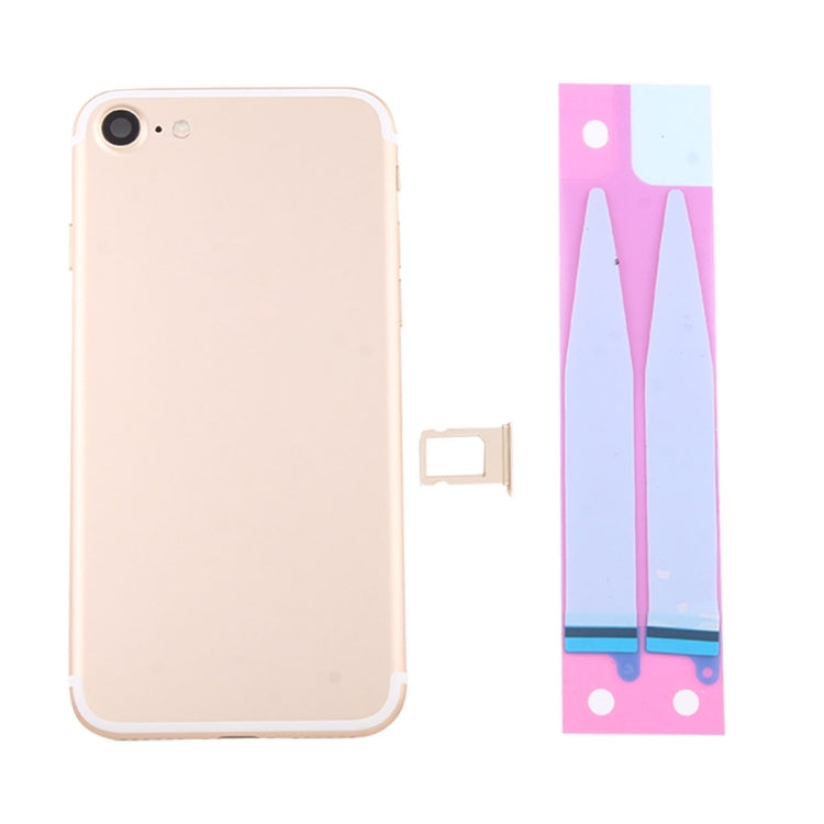 Battery Back Cover Assembly with Card Tray for iPhone 7 (Gold) - Back Cover by PMC TechLife | Online Shopping South Africa | PMC TechLife