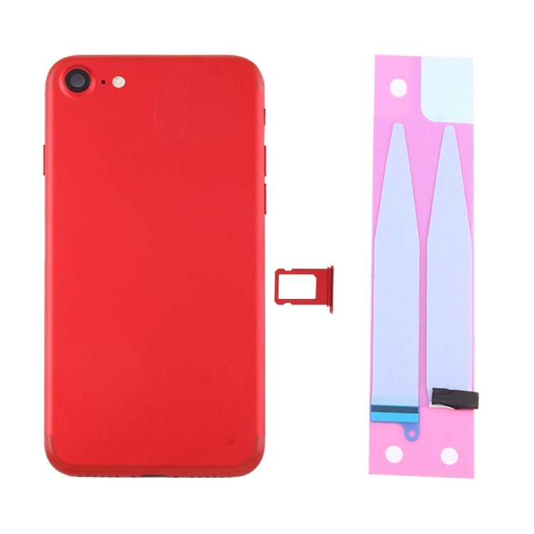Battery Back Cover Assembly with Card Tray for iPhone 7 (Red) - free shipping - PMC TechLife - Order now!