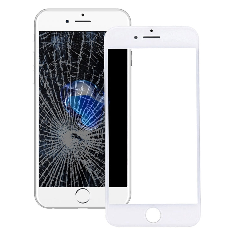 Front Screen Outer Glass Lens with Front LCD Screen Bezel Frame for iPhone 7 Plus (White) - Glass Lens by PMC Jewellery | Online Shopping South Africa | PMC Jewellery