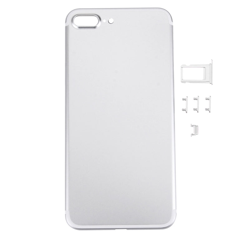 5 in 1 for iPhone 7 Plus (Back Cover + Card Tray + Volume Control Key + Power Button + Mute Switch Vibrator Key) Full Assembly Housing Cover(Silver) - Back Cover by PMC TechLife | Online Shopping South Africa | PMC TechLife