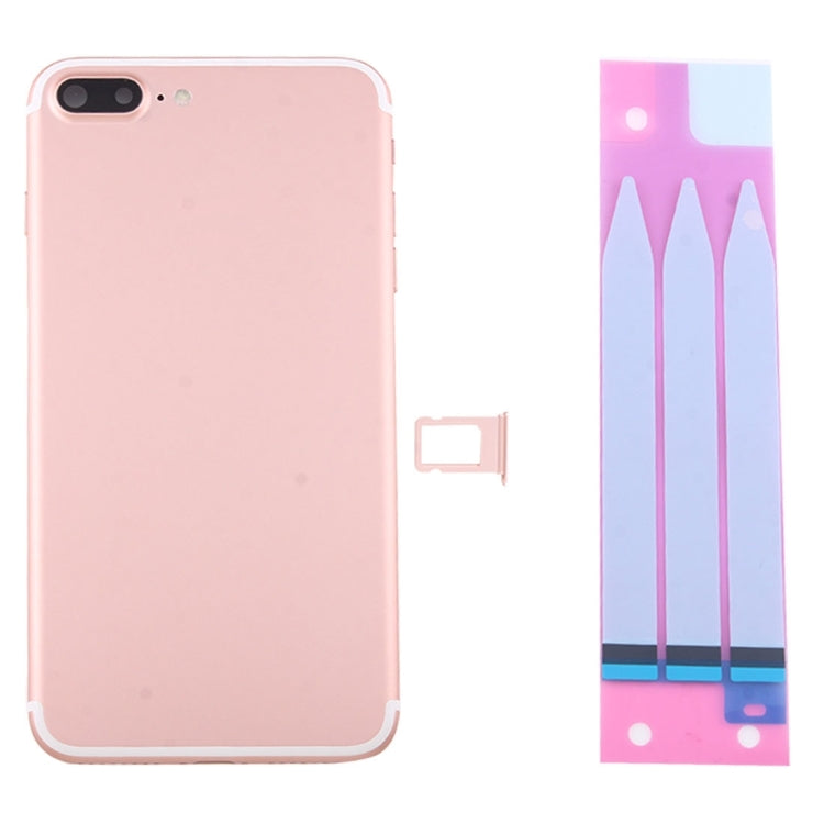 Battery Back Cover Assembly with Card Tray for iPhone 7 Plus (Rose Gold) - Back Cover by PMC TechLife | Online Shopping South Africa | PMC TechLife