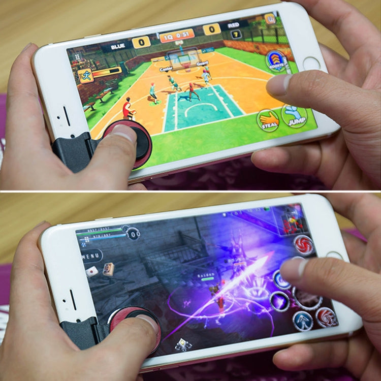 A9 Direct Mobile Clip Games Joystick Artifact Hand Travel Button Sucker with Ring Holder for iPhone, Android Phone, Tablet(Red) - Handle Shooter by PMC TechLife | Online Shopping South Africa | PMC TechLife