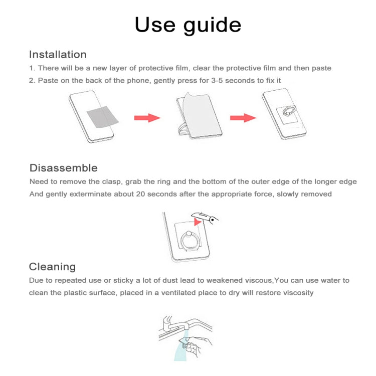 100 PCS Universal Finger Ring Mobile Phone Holder Stand(Silver) - Ring Holder by PMC TechLife | Online Shopping South Africa | PMC TechLife