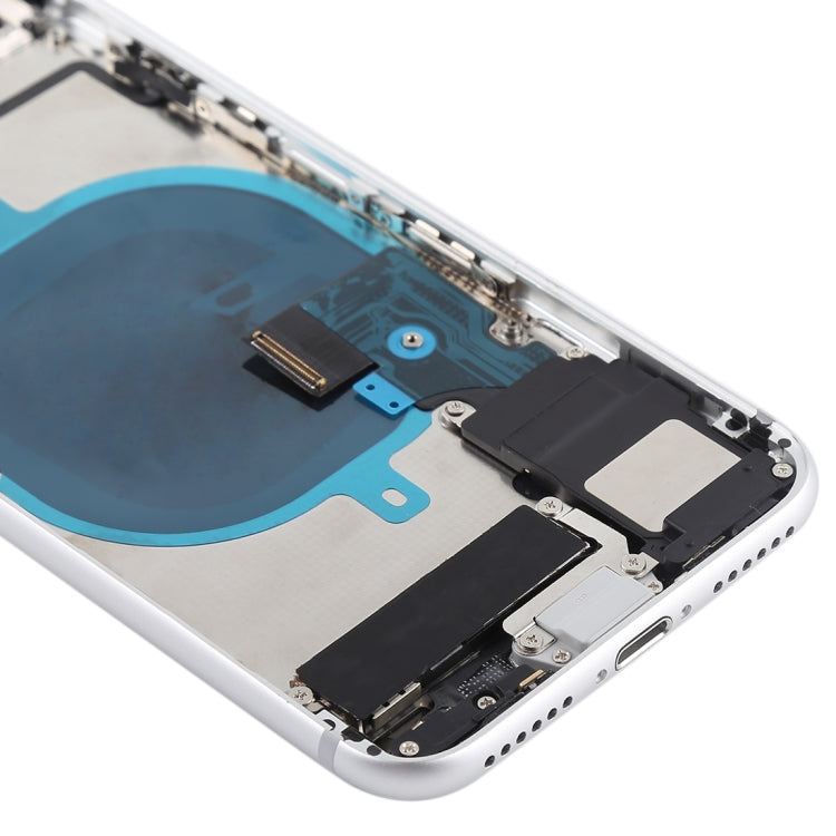 Battery Back Cover Assembly with Side Keys & Vibrator & Speaker Ringer Buzzer & Power Button + Volume Button Flex Cable & Card Tray for iPhone 8(Silver) - iPhone 8 Parts by PMC TechLife | Online Shopping South Africa | PMC TechLife | Buy Now Pay Later Mobicred