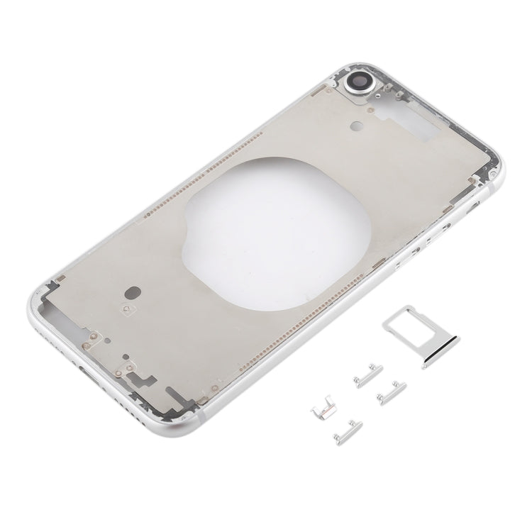 Transparent Back Cover with Camera Lens & SIM Card Tray & Side Keys for iPhone 8 (White) - Back Cover by PMC TechLife | Online Shopping South Africa | PMC TechLife