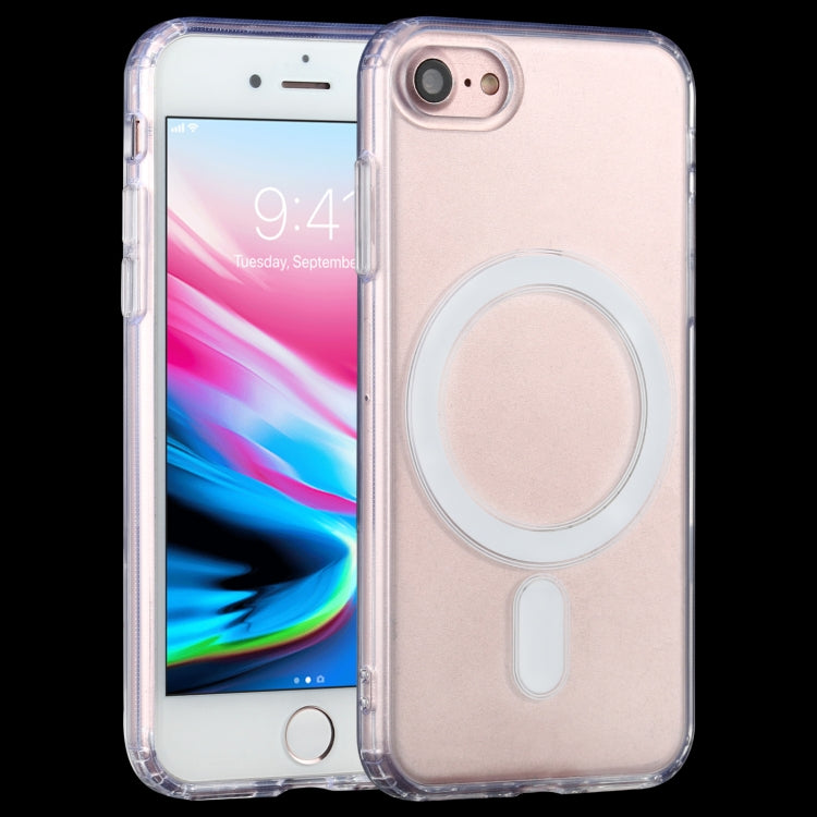 For iPhone SE 2020 / 8 Magsafe Case Simple Magnetic Ring All-inclusive Clear Crystal Acrylic PC +TPU Shockproof Case - More iPhone Cases by PMC TechLife | Online Shopping South Africa | PMC TechLife