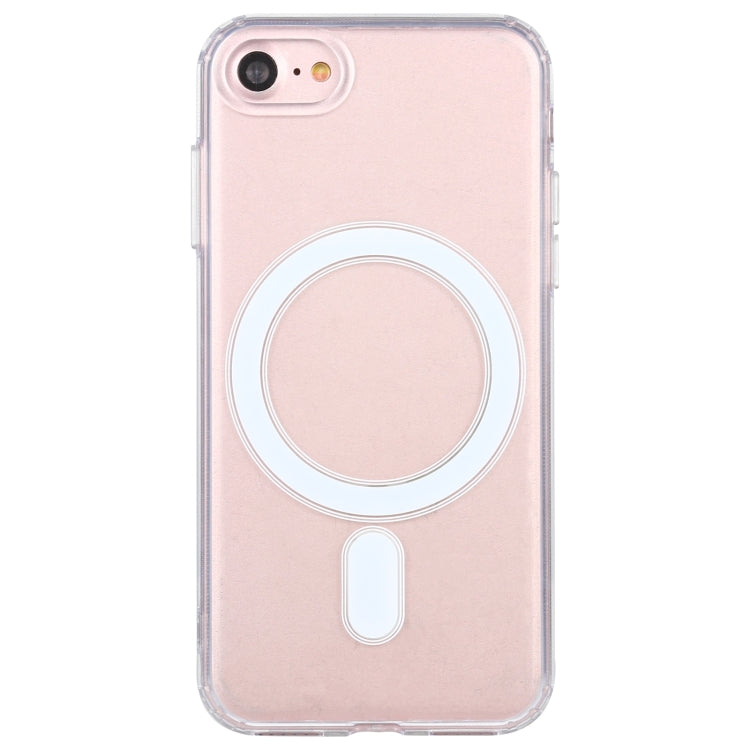 For iPhone SE 2020 / 8 Magsafe Case Simple Magnetic Ring All-inclusive Clear Crystal Acrylic PC +TPU Shockproof Case - More iPhone Cases by PMC TechLife | Online Shopping South Africa | PMC TechLife
