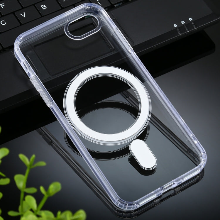 For iPhone SE 2020 / 8 Magsafe Case Simple Magnetic Ring All-inclusive Clear Crystal Acrylic PC +TPU Shockproof Case - More iPhone Cases by PMC TechLife | Online Shopping South Africa | PMC TechLife