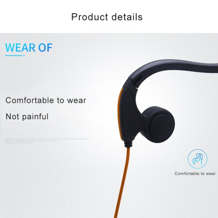 Rear Hanging Wire-Controlled Bone Conduction Outdoor Sports Headphone(Black) - Sport Earphone by PMC Jewellery | Online Shopping South Africa | PMC Jewellery