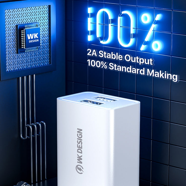 WK WP-U118 10W Single USB Port Travel Charger Power Adapter, EU Plug - free shipping - PMC TechLife - Order now!