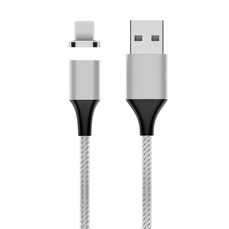 M11 5A USB to 8 Pin Nylon Braided Magnetic Data Cable, Cable Length: 2m (Silver) - Charging Cable & Head by PMC TechLife | Online Shopping South Africa | PMC TechLife
