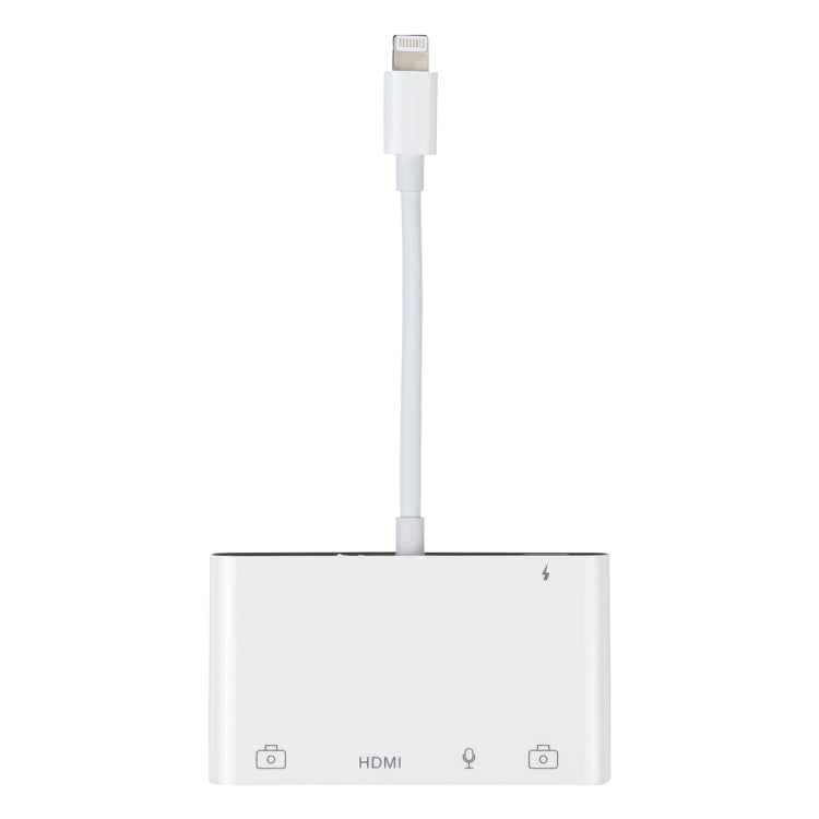 4 in 1 8 Pin to Dual USB + 3.5mm AUX + HDMI OTG Audio Digital AV Adapter - Converter & Adapter by PMC TechLife | Online Shopping South Africa | PMC TechLife