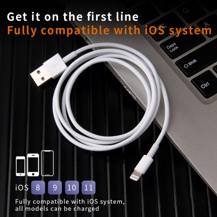 IVON CA19 2.4A USB to 8 Pin Fast Charge Data Cable for iPhone, iPad, Length: 1m - Normal Style Cable by IVON | Online Shopping South Africa | PMC TechLife | Buy Now Pay Later Mobicred