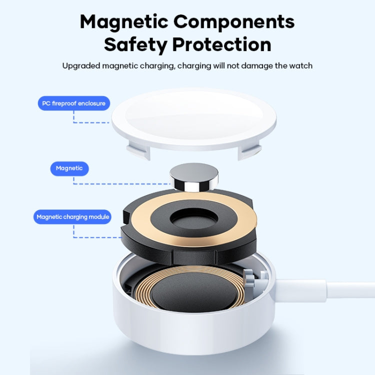 3 in 1 USB-C / Type-C to 8 Pin + USB-C / Type-C + Magnetic Watch Wireless Charger Data Cable, Cable Length: 1.2m -  by PMC TechLife | Online Shopping South Africa | PMC TechLife