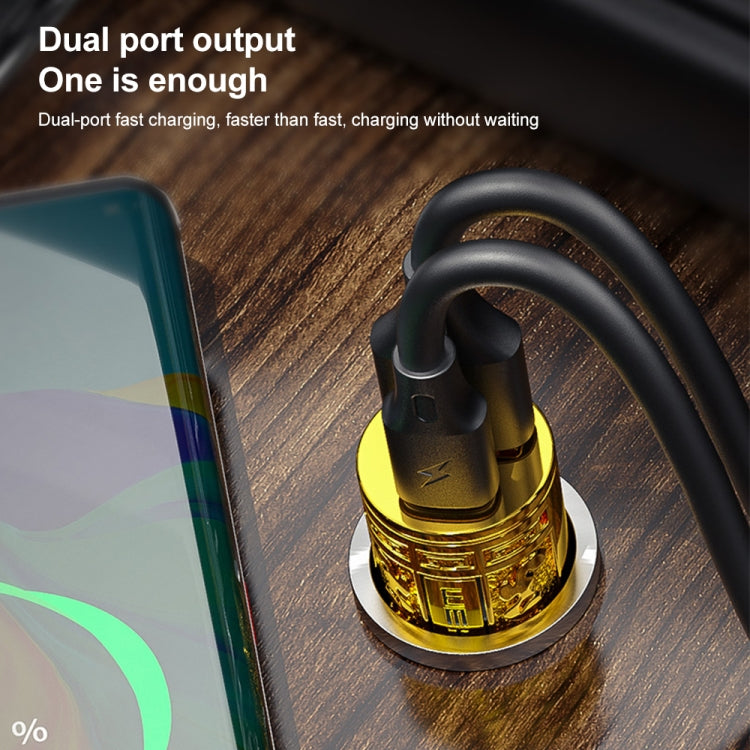 WK WP-C37 Type-C / USB-C + USB Dual Ports Fast Charging Car Charger - Car Charger by WK | Online Shopping South Africa | PMC Jewellery