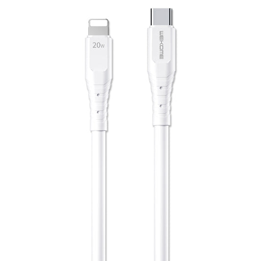 WK WDC-154 Type-C / USB-C to 8 Pin PD 20W Fast Charging Data Cable, Length: 1m(White) - Normal Style Cable by WK | Online Shopping South Africa | PMC Jewellery