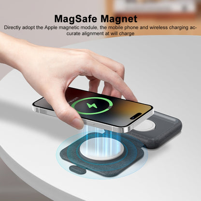 MOMAX UD30 Q.Mag Go 2 in 1 Foldable Magsafe Magnetic Wireless Charger - Charger / Holder by MOMAX | Online Shopping South Africa | PMC Jewellery | Buy Now Pay Later Mobicred