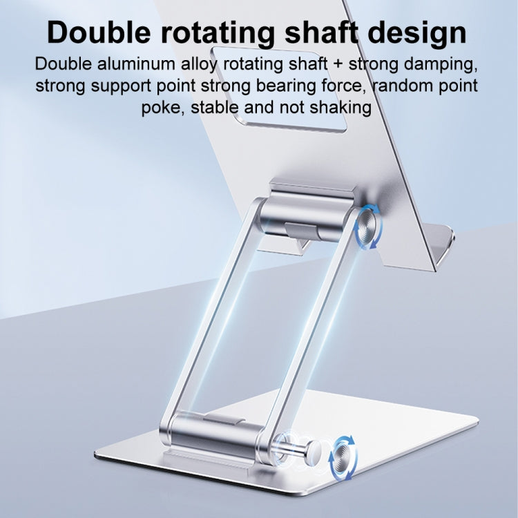 R-JUST SJ33 Aluminum Alloy Folding Phone / Tablet Stand(Silver) - Desktop Holder by R-JUST | Online Shopping South Africa | PMC TechLife | Buy Now Pay Later Mobicred
