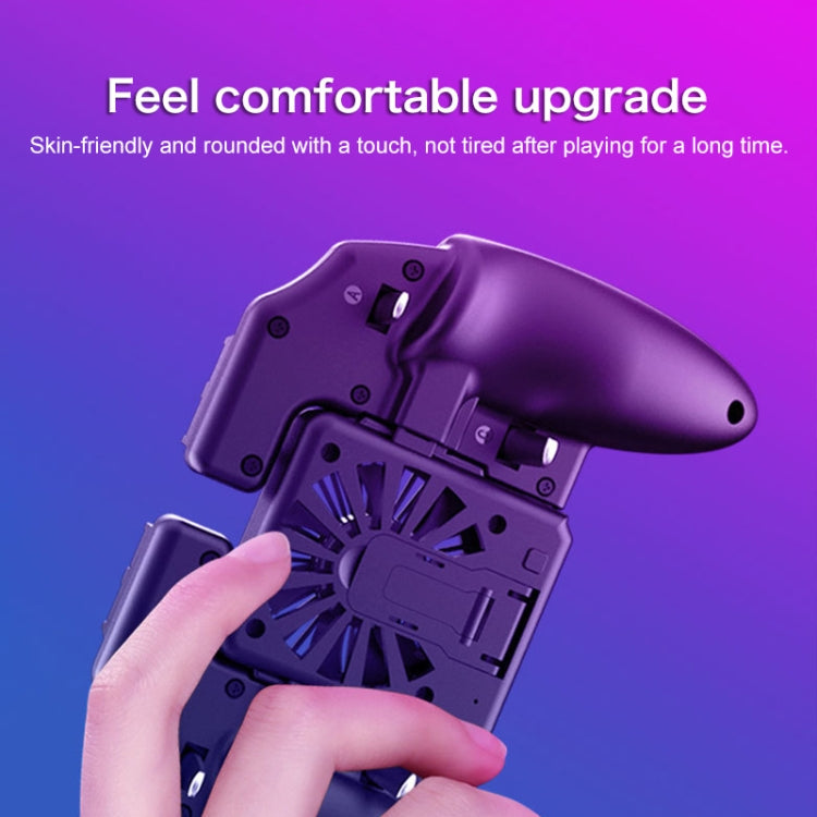 AK77 1200mAh Battery Edition Six-finger Linkage Multi-function Mobile Phone Gamepad with Bracket, Suitable for 4.7-6.5 inch Mobile Phones - Cooling Fan Radiator by PMC TechLife | Online Shopping South Africa | PMC TechLife