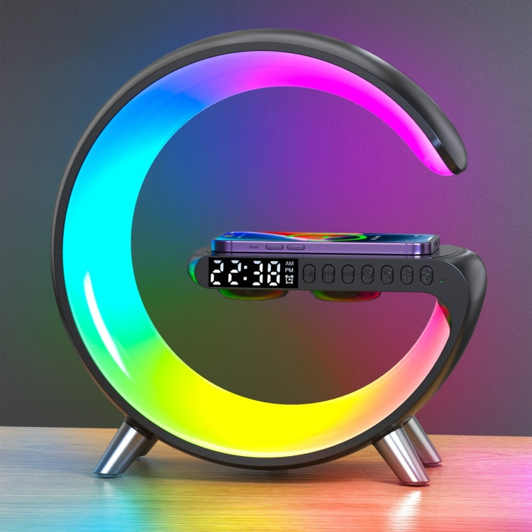 N69 Smart Bluetooth Speaker Support Wireless Charger & Alarm Clock & Ambient Light, EU Plug(Black) - Desktop Speaker by PMC Jewellery | Online Shopping South Africa | PMC Jewellery